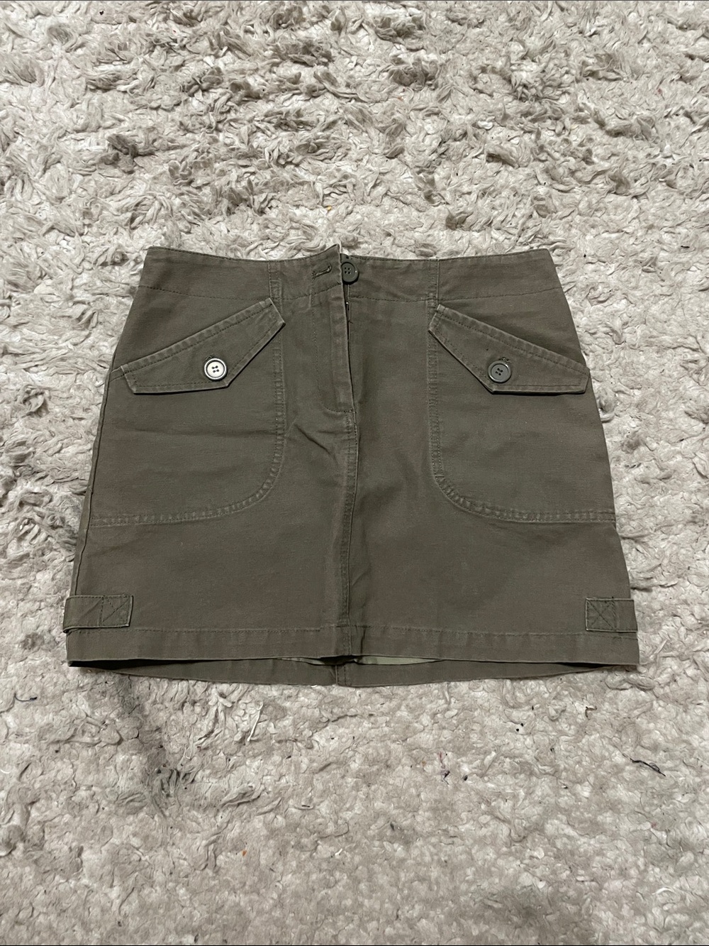H&M Olive Green Utility Mini Skirt